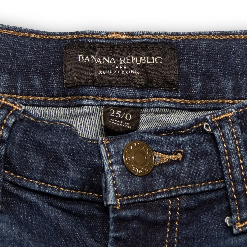 Banana Republic Sculpt Skinny Jeans Women 25/0 Dark Wash Excellent Denim - Picture 3 of 7